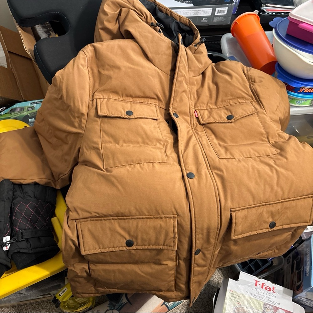 Signature by Levi Strauss Men's Brown Puffer Jacket